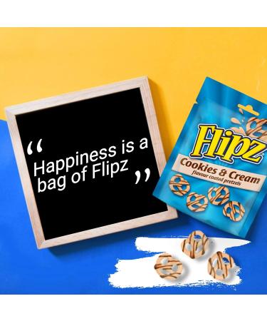 Flipz Cookies & Cream Coated Pretzels Perfect Snacks for Sharing 90g Pack of 4 - Buy Online on GoSupps.com