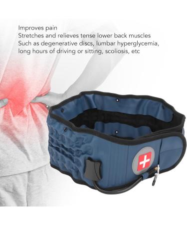 Decompression Back Belt - Inflatable Lumbar Support for Muscle Relaxation - Adjustable Lumbar Vertebrae Decompression Belt (Blue) - Buy Online on GoSupps.com