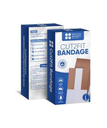 Flexible Fabric Adhesive Bandage for Wound Care & First Aid 1 Meter Long Customizable Size (Large)