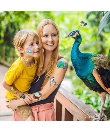 240 Pcs Jungle Animal Temporary Tattoos for Kids - Waterproof Bulk Stickers for Jungle Themed Party - Monkeys, Tigers, and More! Safe and Fun Children's Tattoo Toys - Buy Online on GoSupps.com
