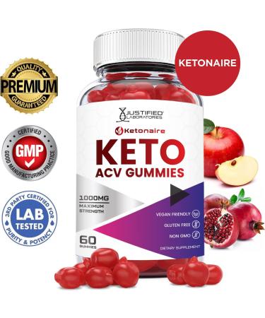 Justified Laboratories Keto ACV Gummies 1000MG - Vegan Non GMO with Pomegranate Juice, Beet Root, B12 - 60 Gummys - Buy Online on GoSupps.com