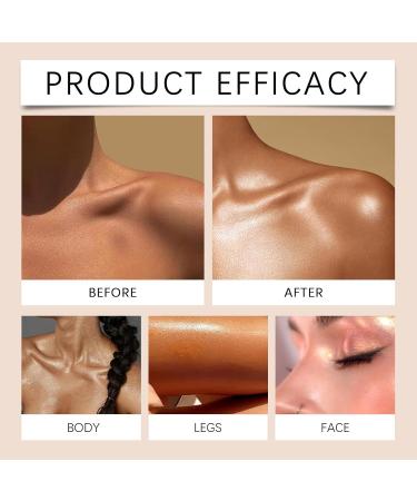 Golden Brown Shimmer Body Oil - Body Shimmer Oil for Body & Face - Natural Body Glow Oil - Waterproof Highlighter Body Luminizer Shimmering Oil - Non-sticky Shimmer Moisturiser (100ml) - Buy Online on GoSupps.com