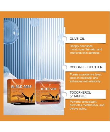 Black Soap Natural Moisturing Soap Bars Organic Soap Body Wash Bar Body Soap Bars Face Soap & Hand Soap Shower Soap Deep Cleanse Bar Soap for Skin Fades Dark Spots Even Skin Tone - Buy Online on GoSupps.com