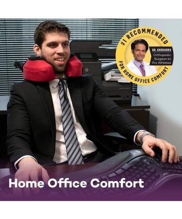 Cabeau Memory Foam Travel Neck Pillow and Eye Mask Set - Neck and Head Support for Airplane, Car, Office Chair - Blackout Sleep Mask with Earplugs for Home and Travel - Buy Online on GoSupps.com