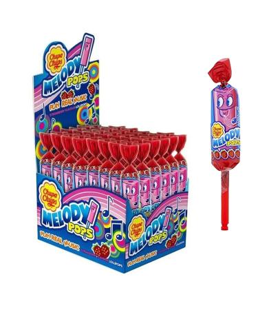 Idea LECHE CHUPA CHUPS MELODY POPS FRAISE SIFFETS 48 PCS LOLLIPOP Box