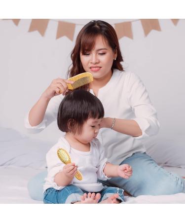 Tulit Baby Hair Brush and Comb Grooming Kit - Natural Soft Goat Hair and Bamboo Bristle Set for Newborns - Buy Online on GoSupps.com
