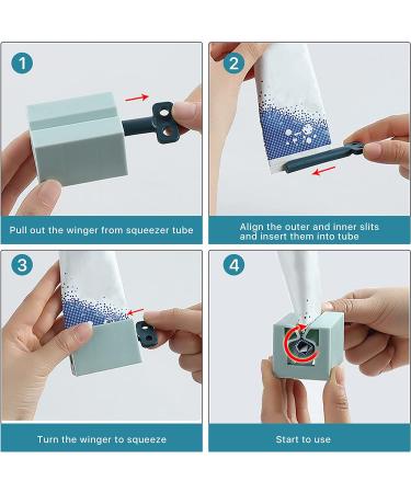 4 PCS Toothpaste Squeezer Set - Manual Rotate Tube Dispenser Roller for Bathroom - Multi-Purpose Holder Stand - Saves Toothpaste/Creams/Paint - Buy Online on GoSupps.com