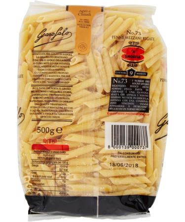  Garofalo Carnation Buckwheat Paste IGP Penne Mezzani Rigate N 73 Durum wheat pasta 100% Neapolitan pasta Lot of 500 g - Buy Online on GoSupps.com