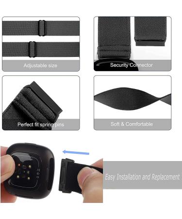 ShuYo Nylon Watch Bands Compatible with Fitbit Sense & Versa 3  Soft Pattern Replacement Band for Women Men Compatible with Fitbit Sense/Versa 3 Smart Watch(10 Pack) Wine+Blue+Malachite green+Red+Water orchid+Pink+Fluorescâ¦ - Buy Online on GoSupps.com