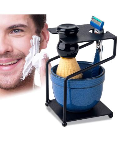 Dgudgu Stainless Steel Safety Razor & Shaving Brush Stand - Black Shave Holder for Men - Buy Online on GoSupps.com