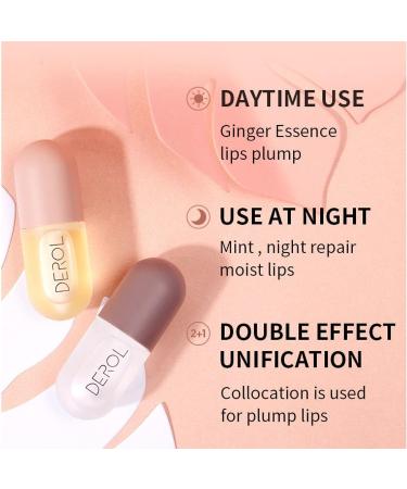2Pcs Natural Lip Plumper Kit for Day and Night | Fuller, Softer, Bigger Lips - Cosmetics Plumper Set - Buy Online on GoSupps.com