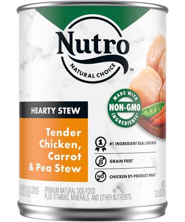 NUTRO Hearty Stews Adult Wet Dog Food 12.5 oz. Cans (Pack of 12) - Chicken Flavor - Buy Online on GoSupps.com