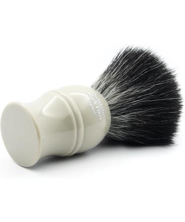 Edwin Jagger Classic Black Synthetic Fibre Eco-Friendly Vegan Exfoliating Shaving Brush - Grey | For Men and Women - Buy Online on GoSupps.com