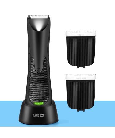 Mancozy Electric Body Hair Trimmer for Men Groin Hair Trimmer Hair Clippers Lightweight Male Lawn Mower-Waterproof Rechargeable Standing Recharge Dock