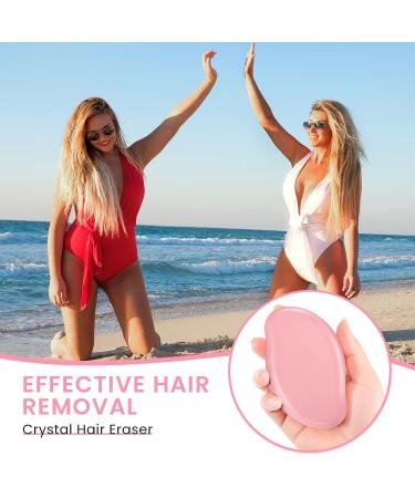Reusable Crystal Hair Remover - Painless Exfoliation Tool for Men and Women - Pink - Buy Online on GoSupps.com
