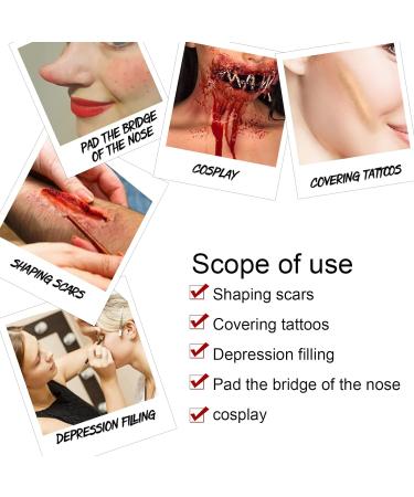 Halloween SFX Makeup Kit: Scar Wax and Scab Blood Set for Zombie Vampire Effects - Buy Online on GoSupps.com