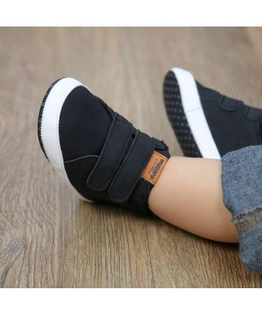 RVROVIC Baby Anti-Slip Sneakers | Soft Ankle Boots for Newborns | Black | 0-6 Months - Buy Online on GoSupps.com