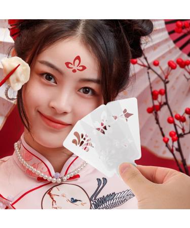 FOMIYES Face Paint Stencils Ancient Chinese Face Paint Stencil Stencil Makeup Forehead Stencil with Finger Puff - Buy Online on GoSupps.com