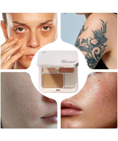 3-Color Cream Contour Palette | Brightening and Sculpting Concealer Palette - Long-Lasting Blemish and Redness Corrector for Skin Makeup - Buy Online on GoSupps.com