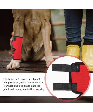 Dog Leg Protector Flexible Dog Leg Support Brace for Pet Dog (L) L Red - Buy Online on GoSupps.com