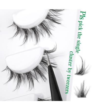 ALPHONSE Manga Lashes Cluster 70 Wisps | Individual Spiky False Eyelashes for DIY Extension | 3D Natural Pesta | Pack of D - Buy Online on GoSupps.com