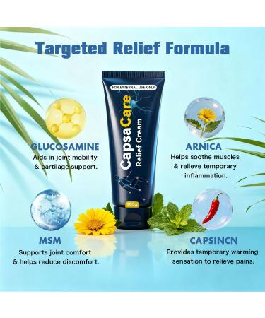 EdenEdges Capsicare Neuropathy Relief Cream for Feet & Hands | Targeted Nerve Support with Capsaicin & Arnica | Fast-Absorbing Formula for Legs Joints Muscles Waist & Back Comfort | 100g - Buy Online on GoSupps.com