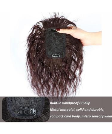 Topper Hairpieces With Front Bangs Curly Human Hair Clip In Extensions Hair Toppers For Thinning Hair Wig Clips For Daily Use (Color : Marrone Size : 7 * 10) 7*10 Marrone - Buy Online on GoSupps.com
