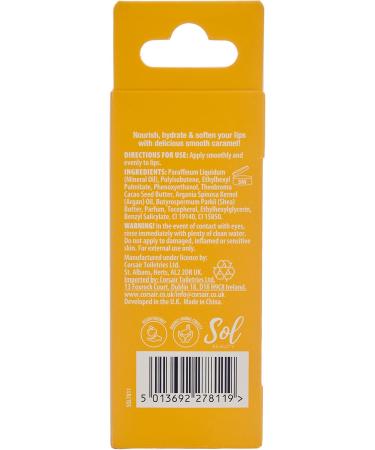 Sol Beauty Lip Oil Salted Caramel Vanilla with Cocoa Butter and Shea Butter Moisturizes and Softens Your Lips Vegan Friendly and Cruelty Free Lip Oil 2 x 3g - Buy Online on GoSupps.com