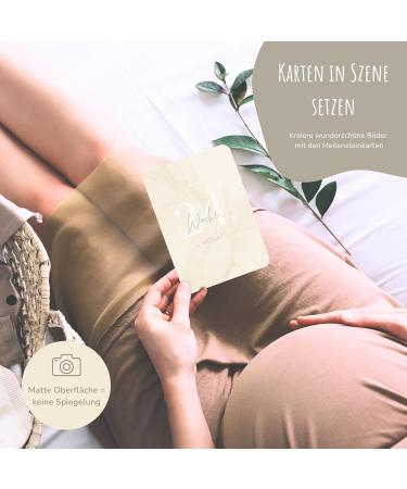 Meinbaby123 Milestone Cards for Pregnancy | 42 High-Quality Photo Cards Set with Cotton Bag | Perfect Gift for Expecting Moms - Buy Online on GoSupps.com