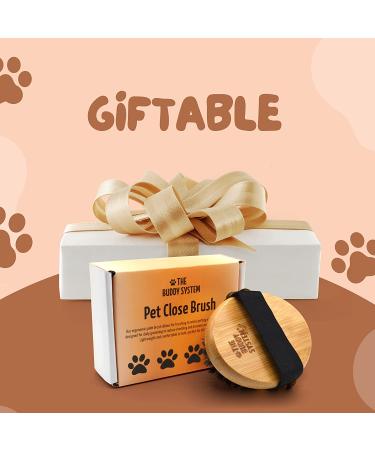 Bamboo Handheld Pet Brush with Soft Boar Bristles for Dogs and Cats - 1 Pack - Buy Online on GoSupps.com