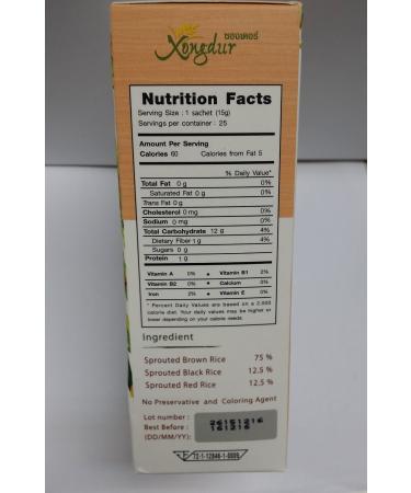 Organic Sprouted Rice Power of Xongdur Net Weight 90 G (6 Sachets X 15g) X 2 Packs - Buy Online on GoSupps.com