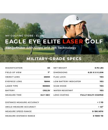 Eagle Eye Elite Golf Rangefinder with Slope, 1000 Yard Range & 6X Magnification - Golf Accessories - Buy Online on GoSupps.com