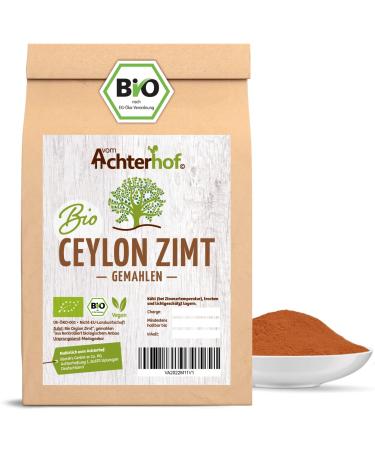 Ceylon cinnamon bio ground 100g |Finely ground Ceylon cinnamon in high organic quality |For sweet & savory dishesfrom the Achterhof 100 g (1 Pack) - Buy Online on GoSupps.com
