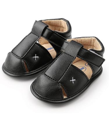MK MATT KEELY Baby Boys Soft Sole Sandals | 3-6 Months | Black - Buy Online on GoSupps.com