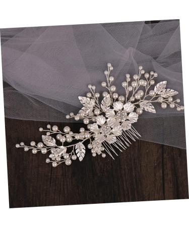 minkissy Flower Comb Wedding Hair Vintage Bridal Hair Bridesmaids Hair Bridal Comb Headdress Side Hair Crystal Comb Hair Accessories for Women Wedding Flower Crystal Miss Alloy Abs - Buy Online on GoSupps.com