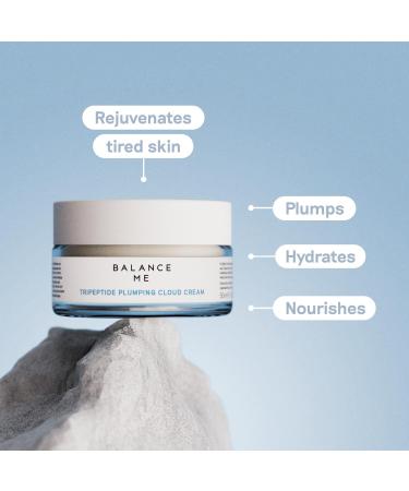 Balance Me Tripeptide Plumping Cloud Cream 50ml 99.9% Natural Skincare British Made Vegan Enriched with potent blend of Tripeptides Ceramides and Hyaluronic Acid - 50ml - Buy Online on GoSupps.com