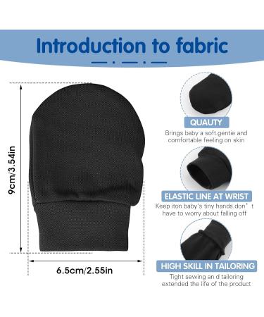 Yolev 6 Pairs Newborn Baby Mittens | Soft Cotton Infant Gloves for 0-6 Months Boys Girls | No Scratch Toddler Mittens Set - White, Light Gray, Black - Buy Online on GoSupps.com