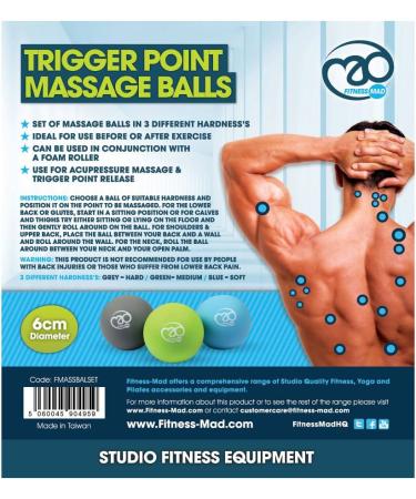 Fitness Mad Trigger Point Massage Ball Set Black/Silver Multicolor | One Size | Improve Recovery & Performance - Buy Online on GoSupps.com