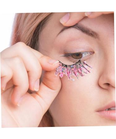 Beavorty 5 Pairs colored false eyelashes makeup glitter eyelashes with color on the end long eyelashes for halloween false lash extensions makeup eyelashes chemical fiber fluffy 3d - Buy Online on GoSupps.com