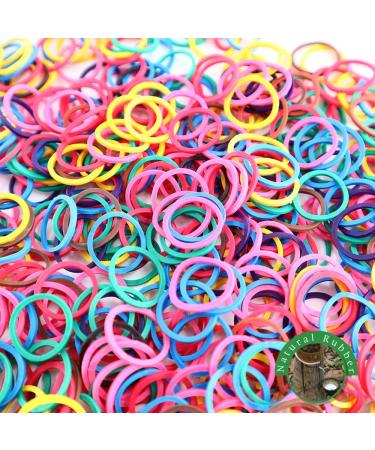 Rubber Bands 1000 Pcs Mini Size No Break & Damage Stretchy Elastic Premium Quality Made in Vietnam Hair Ties (Assorted - 4 Pack of 250 Pcs)