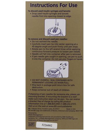 BD Sharps Disposal by Mail: Convenient Worry-Free Container with Prepaid Postage - Buy Online on GoSupps.com