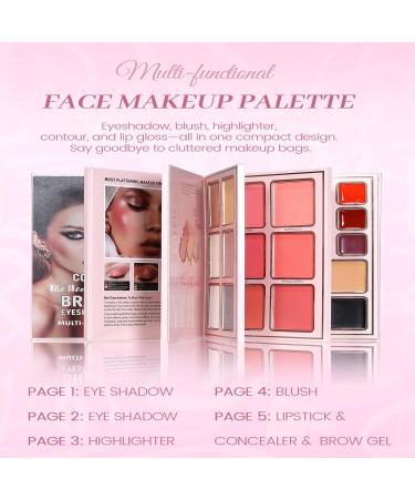 Palette de Maquillage Livret de Voyage - Palette Visage Feminine | Fards Paupi res Portable | Pour tudiantes Voyageuses D butantes Amatrices Beaut Mari es - Buy Online on GoSupps.com