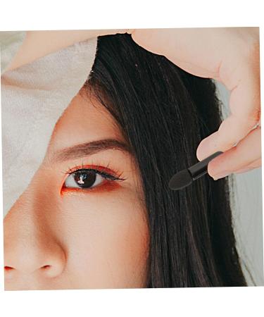 Baluue 100pcs Mini Eyeshadow Swab Foam Eyeshadow Eyelash Spoolie Mascara Wand Plastic Black - Buy Online on GoSupps.com