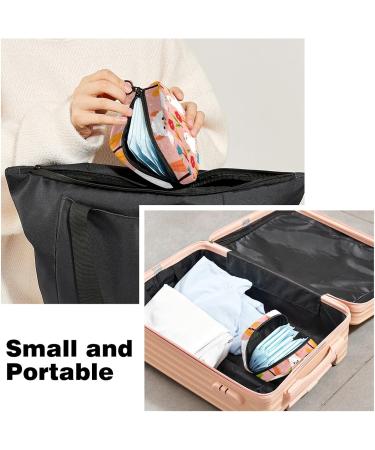 Alpaca Flower Pattern Menstrual Cup & Pad Storage Bag | Travel-friendly Organizer for Sanitary Napkins | Large Capacity & Portable Design in Color 1 - Buy Online on GoSupps.com