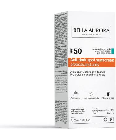 Gel Solare Bella Aurora Anti-Blemish Sunscreen SPF50 Anti-Blemish Sunscreen Face Sunscreen Sunscreen 50 ml (Combination to Oily Skin) - Buy Online on GoSupps.com