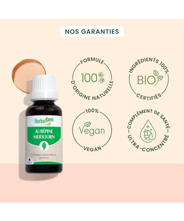 HERBALGEM - Mother Macerate - Organic Hawthorn - Food Supplement Gemmotherapy Concentrated - Fresh Bud Extract - For Blood Circulation - 30 ml - Buy Online on GoSupps.com