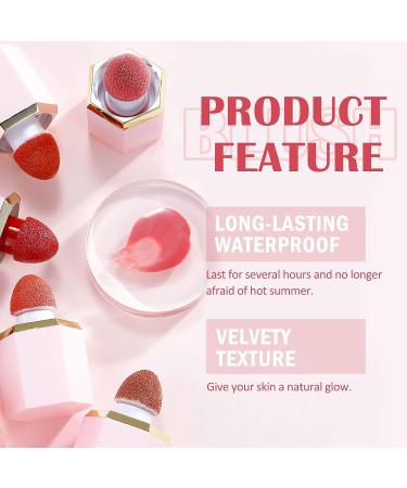 U-Shinein 4Pcs Liquid Blush Set - Smooth Cream Blush with Soft Applicator | Long-Lasting Waterproof Skin Tint Makeup for Women & Girls - Buy Online on GoSupps.com