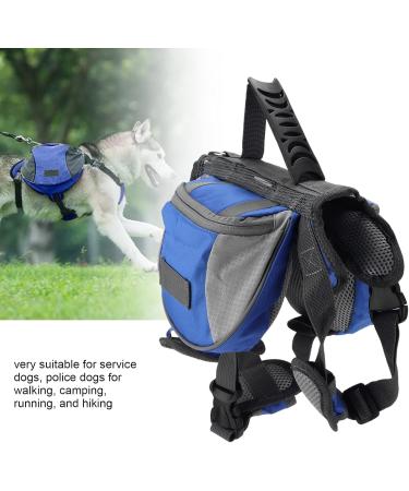 Pssopp Dog Saddle Bags - Nylon Hound Travel Backpack | Reflective Breathable and Pocketed (L) - Ideal for Camping & Outdoor Adventures - Buy Online on GoSupps.com