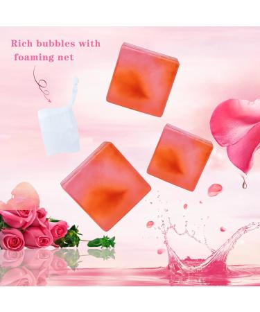 Vickoneer 3 Pack Yoni Soap Bars for Women - Organic Handmade Feminine Vaginal Wash Bar - pH Balanced, Remove Odor - Care Rose Scented - 2.82 oz Red - Buy Online on GoSupps.com