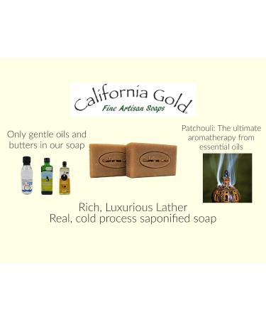 California Gold Artisan Patchouli Bar Soap with Orange Peel - 8oz | Natural Handmade Soaps for All Skin Types - International Shipping - Buy Online on GoSupps.com